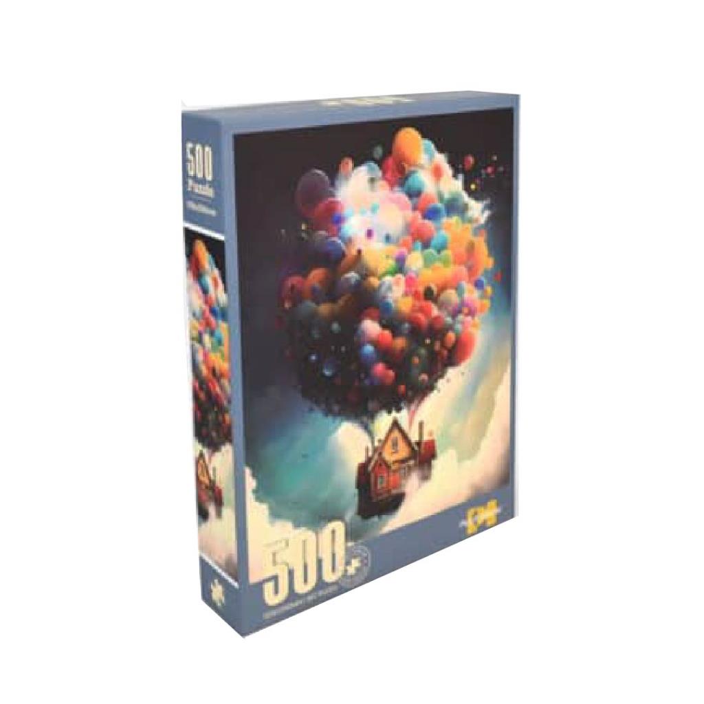 500 Pieces Floating Balloon House Art Puzzle